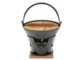 Enjoy one person pot in the professional kaiseki craftsmanship hearth pot 18cm stove fire bowl with a set ( solid fuel use type )