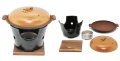 Professional can enjoy at home ! Kaiseki craftsmanship ceramic plate grilled stove fire bowl with a set ( solid fuel use type )