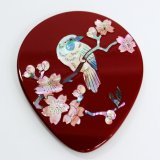 Photo:  Hand mirror cherry tree jay (this vermilion)