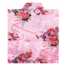 Photo: Japanese Kimono dress designe pattern bell and crane pink Free shipping 