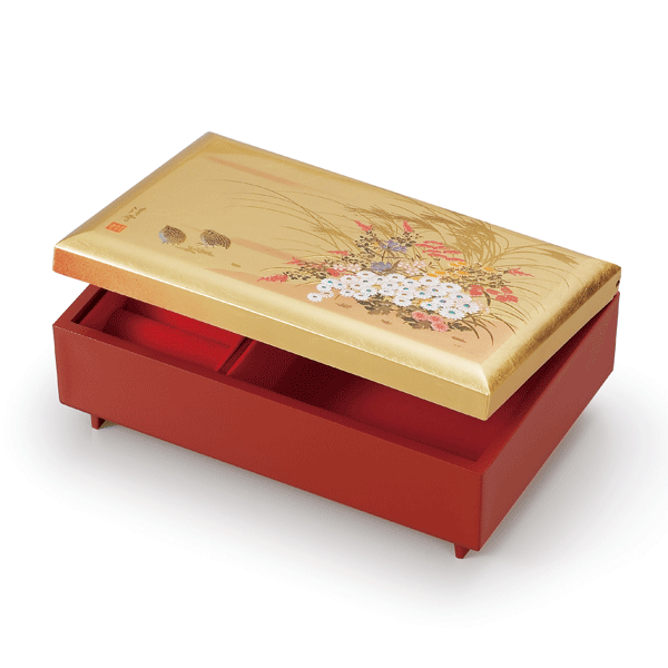 Photo: Jewelry Box graving gold coat with with Musical Box (Miyabi) free shipping